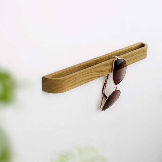 wieszaki Samoprzylepny dębowy wieszak na okulary