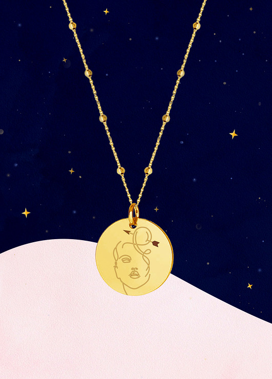 złote naszyjniki STRZELEC - Naszyjnik znak zodiaku