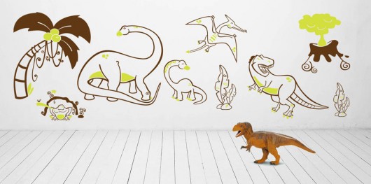 Naklejki ścienne, dinozaury, tyranozaurus, rex goldensheep