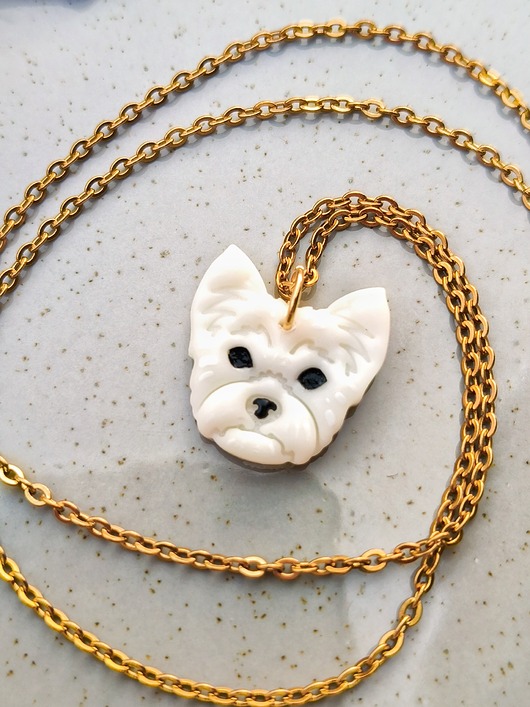 wisiory Naszyjnik West Highland White Terrier, amulet z ulubionym pupilem