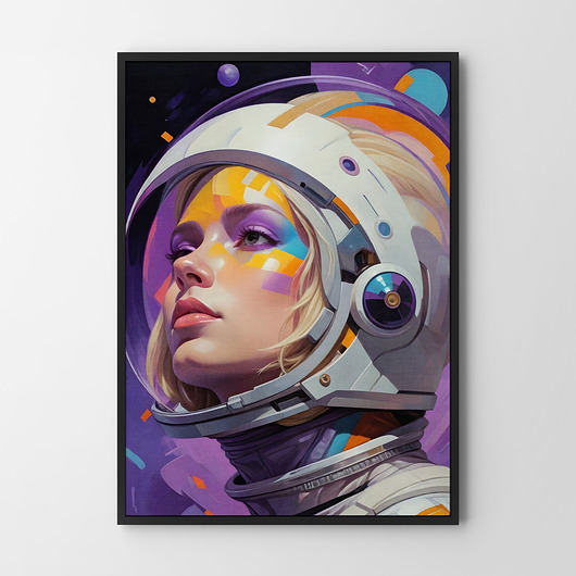 plakaty Dziewczyna astronautka - plakat/ilustracja