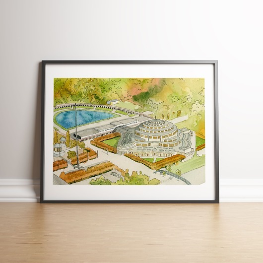 plakaty Plakat Wrocław, Hala Stulecia, akwarela