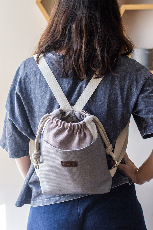 plecaki Różowo-szary mini workoplecak