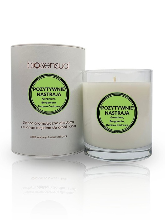 świece zapachowe Świeca do masażu i aromaterapii POZYTYWNIE NASTRAJA 200g
