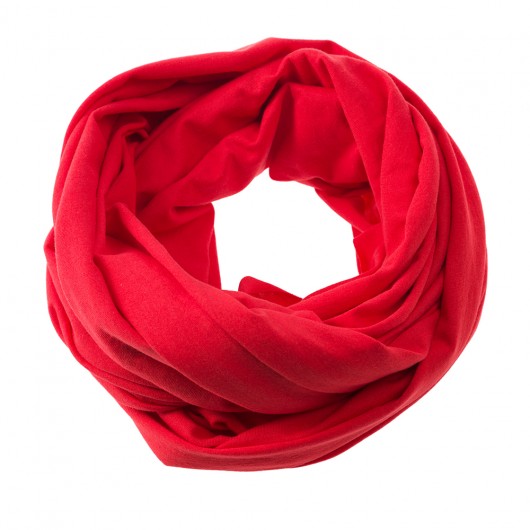 Wygodny Dzianinowy Szal Komin Chusta Aurora Red CADOaccessories