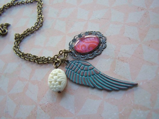 -50% Angel - wisiorek w kolorze starego złota Not Only Paper