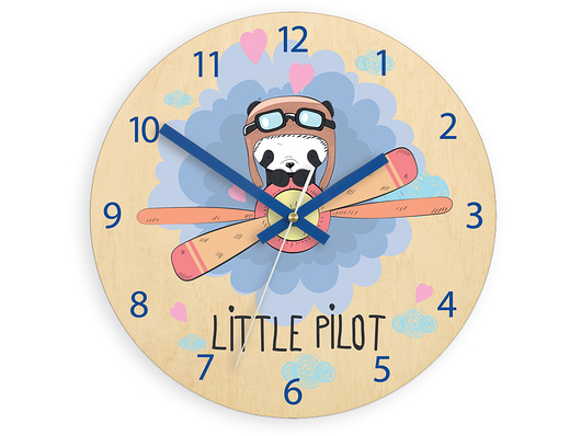 Zegar dziecięcy Panda Pilot 30cm ModernClock