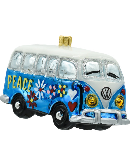 ozdoby choinkowe Bombka choinkowa: Samochód van hippie: niebieski