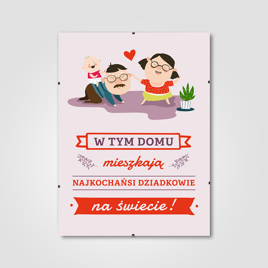 Plakat w antyramie "DOM DZIADKÓW" Neogift