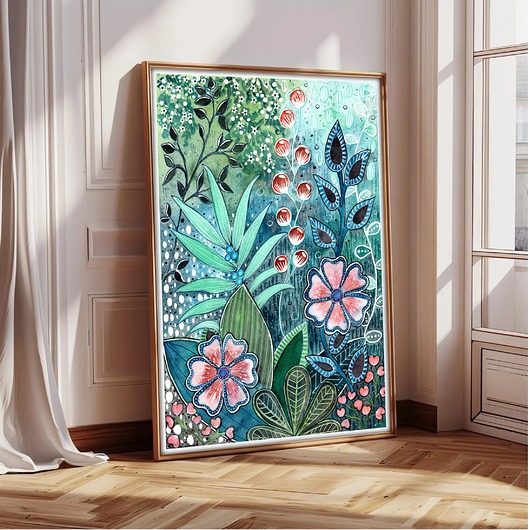 grafiki i ilustracje Łąka. Plakat