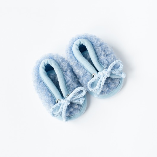 buty dziecięce Buciki wełniane niebieskie