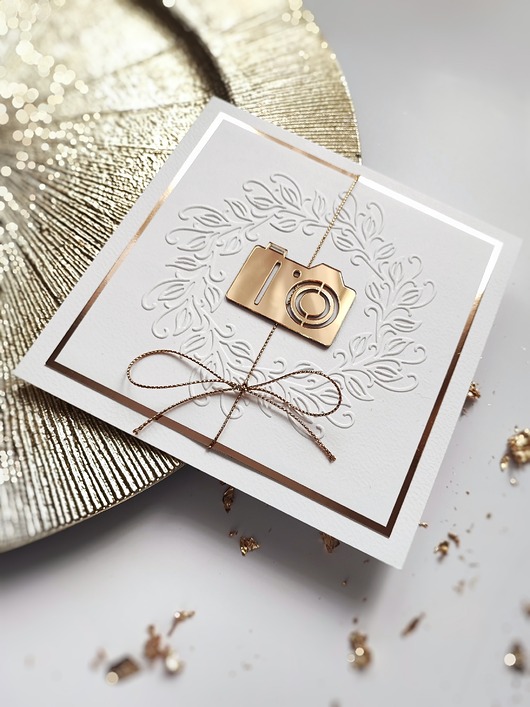 kartki scrapbooking Voucher na sesję zdjęciową 5szt