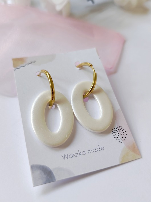 kolczyki z masy plastycznej Kolczyki Elegant