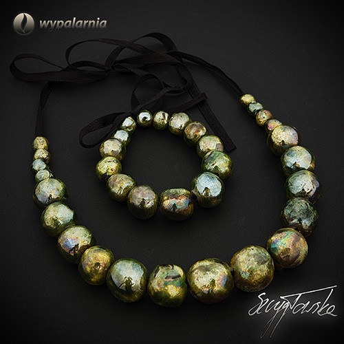komplet biżuterii RAKU VERDE 002 Szczyglowska