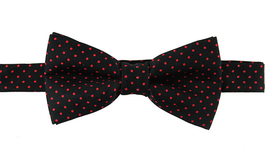 Mucha gotowa bowstyle czarna w czerwone kropki bowstyle