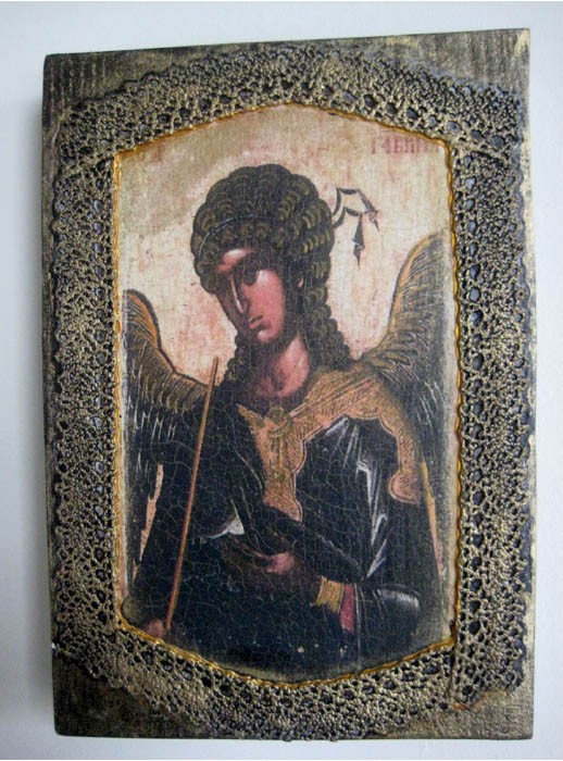  ikona Archanioł Gabriel w koronce Kotikon