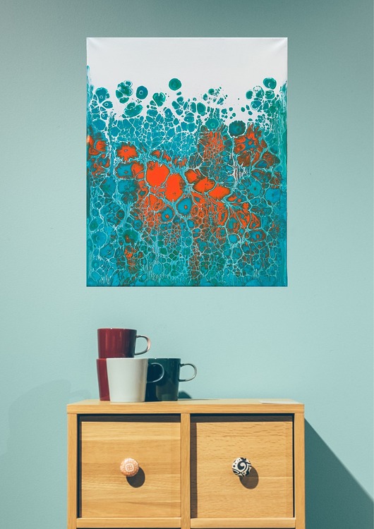 obrazy Abstrakcja ręcznie malowany obraz 40x50 cm