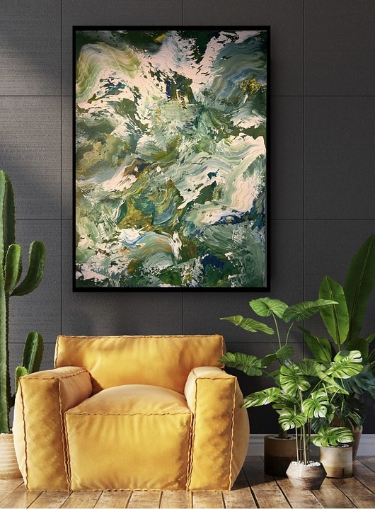 obrazy Obraz "Green waves" 90x120