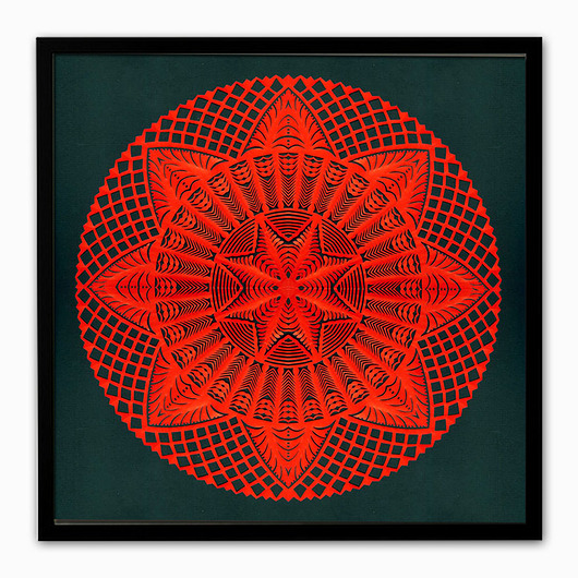 Ozdoby na ścianę RED shadow dreams (Kurpie art-cut-out)