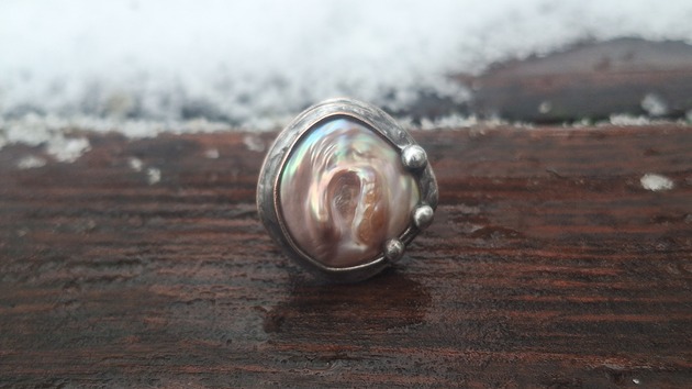 pierścionki - różne Perła po prostu - pierścionek regulowany