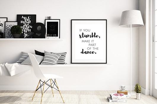 Plakat typograficzny / DANCE A3 Well Wall