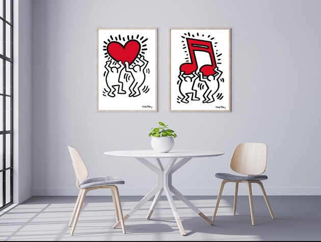 plakaty 2 PLAKATY dekoracyjne pop art  Keith Haring grafiki
