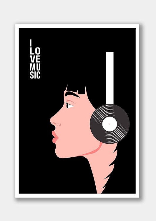 plakaty Plakat I Love Music