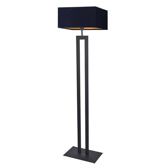 lampy podłogowe Nowoczesna lama stojąca do salonu w kolorze klasycznej czerni TORONTO GOLD