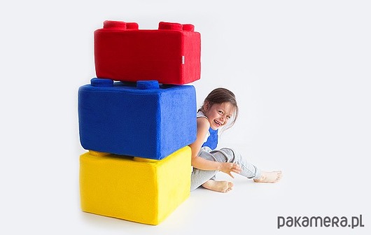 pufa dla dziecka Puffka Klocek