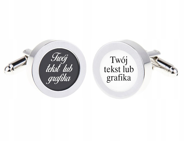 spinki do mankietów Spinki do mankietów Z WŁASNYM NADRUKIEM LUB LOGO