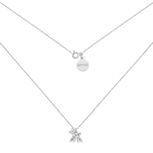 srebrne naszyjniki Srebrny naszyjnik z balonowym pieskiem