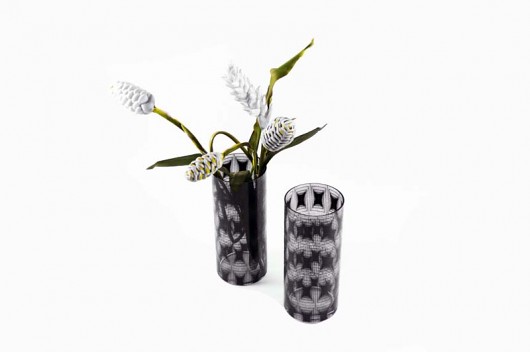 wazon szklany op art  KOKOdesign
