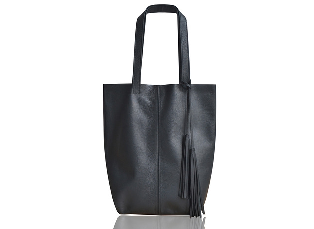 torby na ramię Skórzany worek z frędzlem