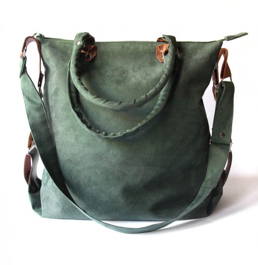 torba - green khaki&leather - elfagado