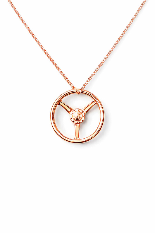 złote naszyjniki KIEROWNICA- naszyjnik srebro, złoto, różowe złoto