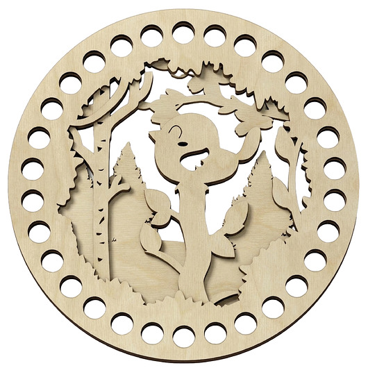 makramy Baza do Koszyka Szydełkowania 15cm Ażurowa ze Sklejki Spód Torebki Koszyka