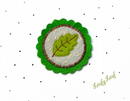 Broszka - Kamea z Listkiem. Leafy Leaf. Maja Allure