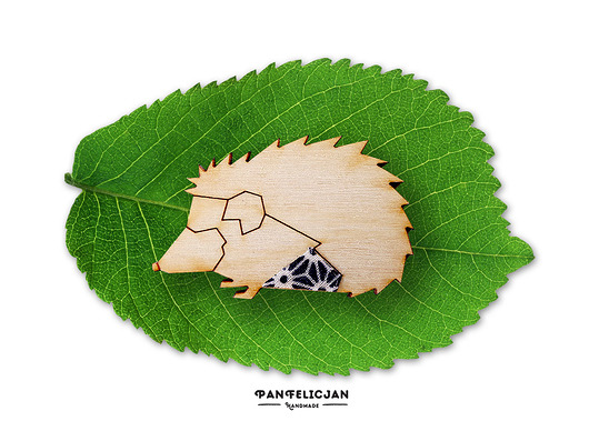 broszka origami - jeż PanFelicjan