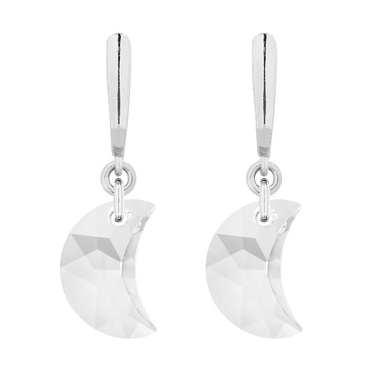 kolczyki srebrne Srebrne kolczyki z księżycami SWAROVSKI CRYSTAL