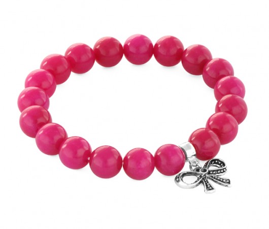 Pink jade with bow pendant Lavoga