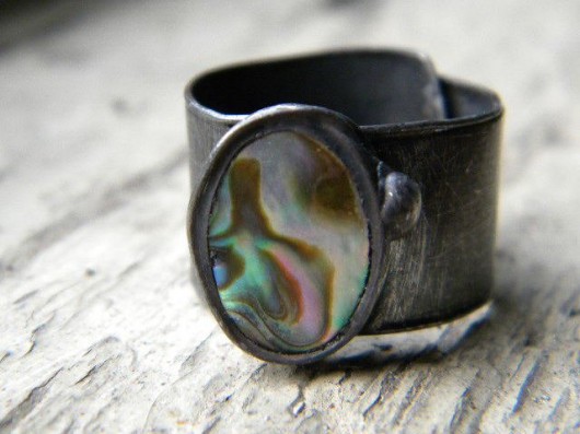 Roman Ancient Ring ;) muszla paua Beata Trotter