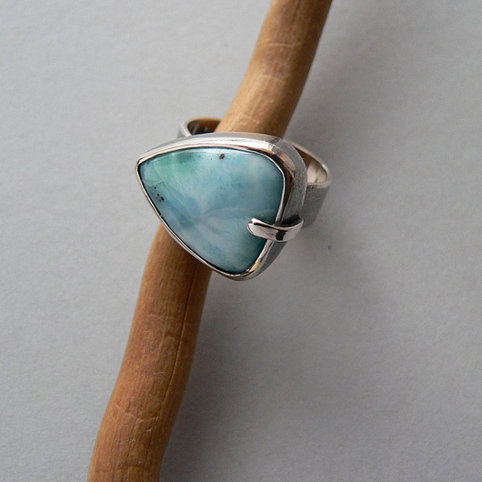 pierścionki srebrne Pierścionek -larimar-