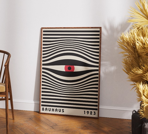 plakaty Minimalistyczny plakat - Bauhaus #12 1923 - Do salonu, sypialni, biura