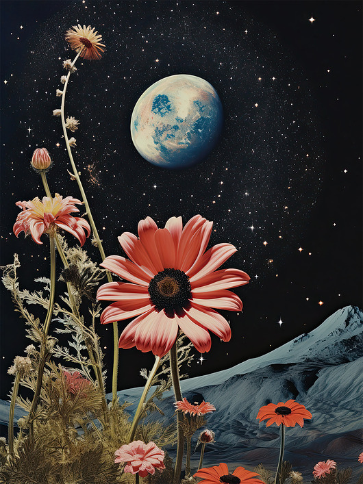 plakaty Plakat / Surrealistyczny Kolaż / Kwiaty