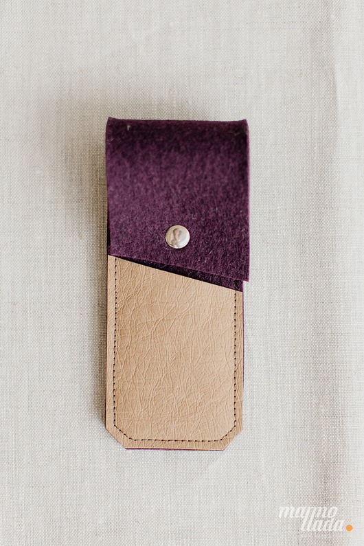 piórniki Marmollada - etui filcowe NA DŁUGOPISY  oberżyna+ B