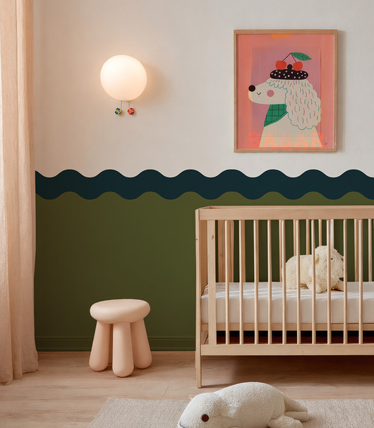 tapety i naklejki ścienne Wainscoting Double Wave Dark - samoprzylepny dekoracyjny panel ścienny