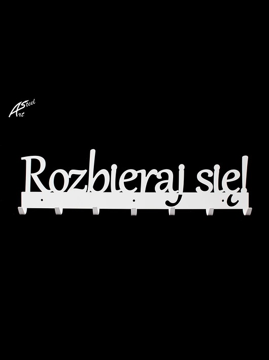 Wieszak na ubrania Rozbieraj się 60cm Biały ArtSteel