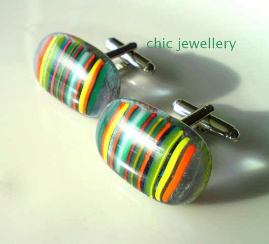 spinki w paseczki funkyandchic