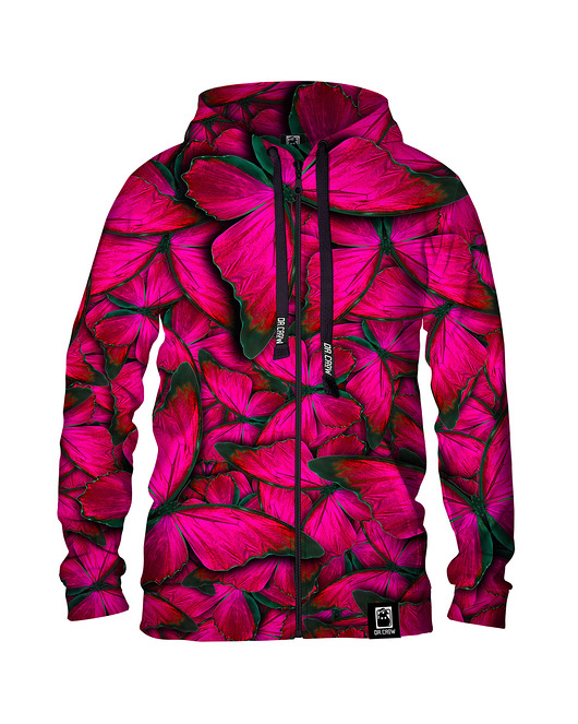 bluzy męskie Męska Bluza Expres Zamek DR.CROW Motyle