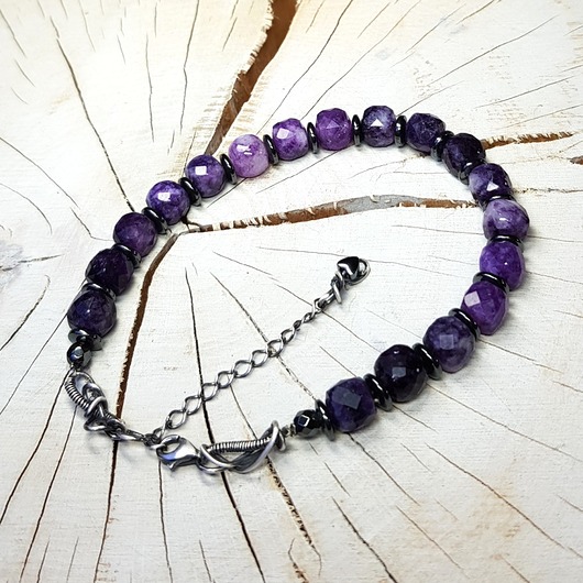 bransoletki srebrne Bransoletka ametyst  bs19